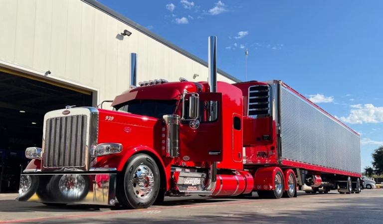 Hauling in Style: Legendary Red Peterbilt 589 Masterpiece - Driver First